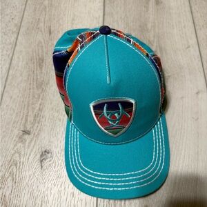 Ariat Blue Baseball Cap with Contrast Stitching